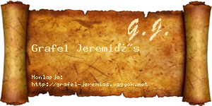 Grafel Jeremiás névjegykártya